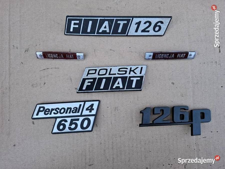 Emblemat znaczek logo Polski Fiat 126p Maluch Emblematy opolskie Strzelce Opolskie