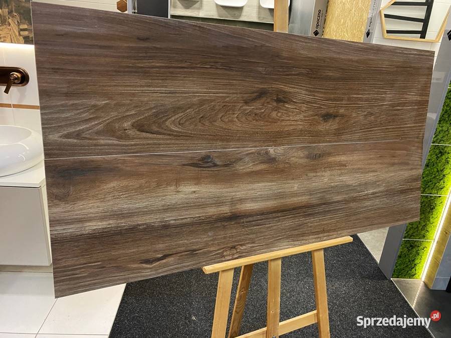 Płytka 30x120 gres Drewno Brąz brown Podłogi i schody Zakopane