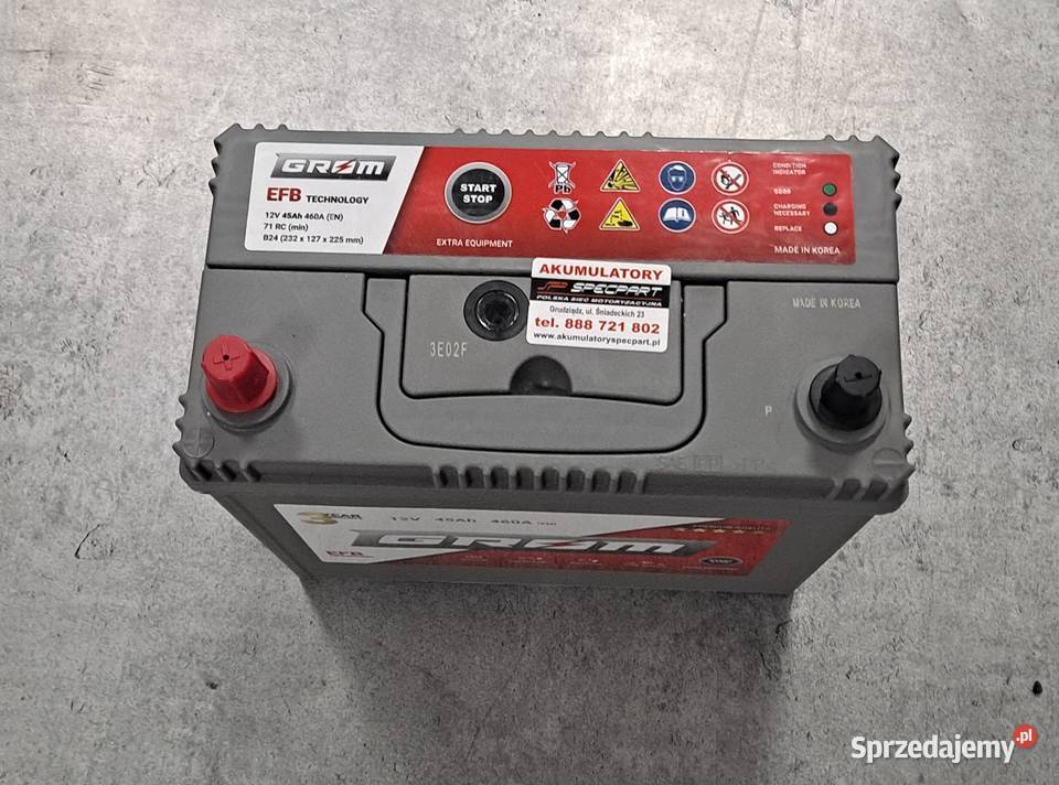Akumulator GROM EFB STARTSTOP 45Ah 460A Japan Grudziądz
