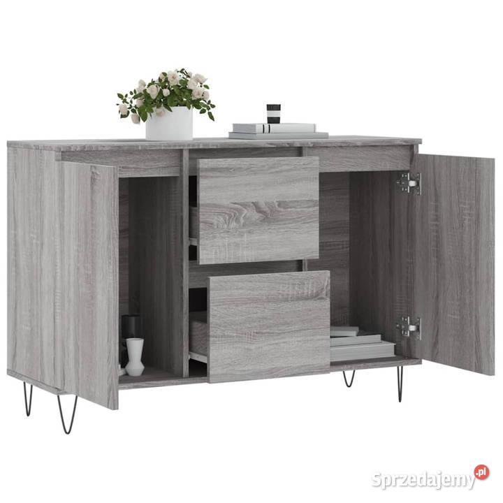 Szafka szary dąb sonoma 104x35x70 materiał Warszawa