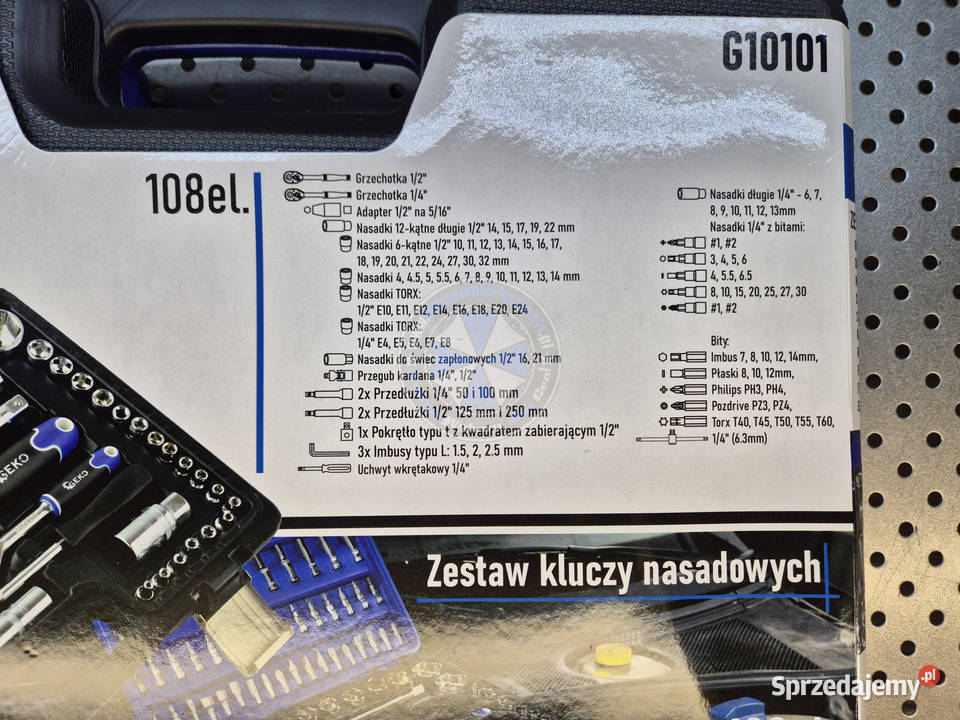 Zestaw kluczy nasadowych i torx 108elCrV klucze Klucze kujawsko-pomorskie Nowe sprzedam