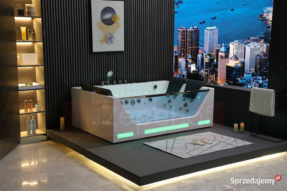 Wanna z hydromasażem 180cmx120cmx59 DYSZE Wanny Grabówka