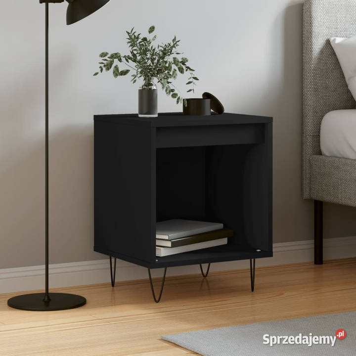 Szafka nocna czarny 40x35x50 materiał Warszawa