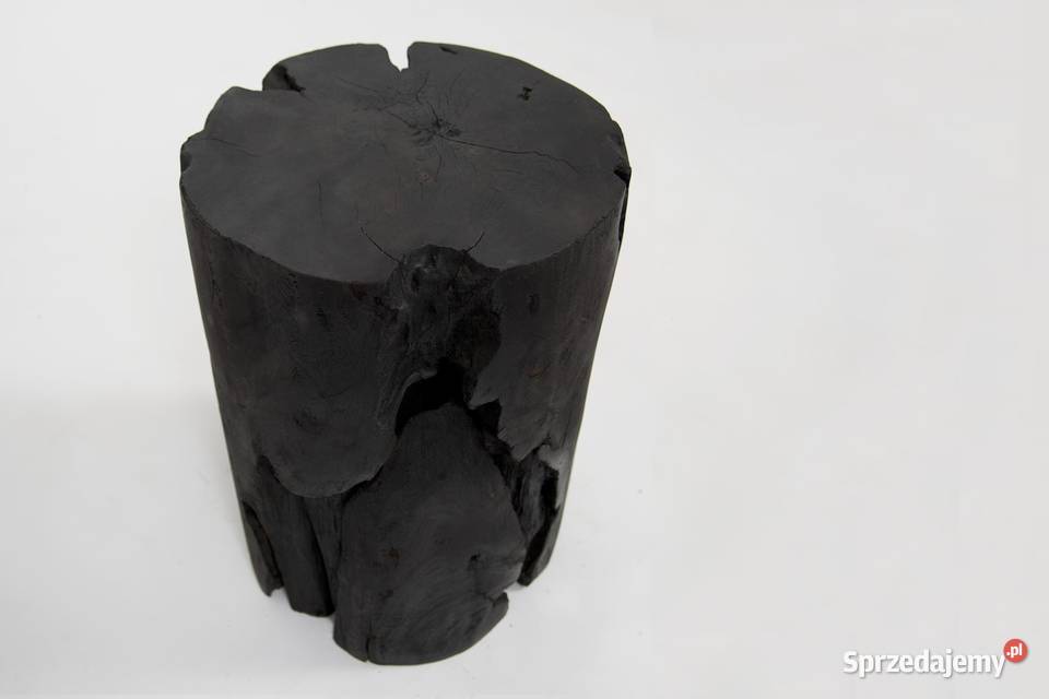 Stolik kawowy opalane drewno pieniek Shou Sugi Warszawa