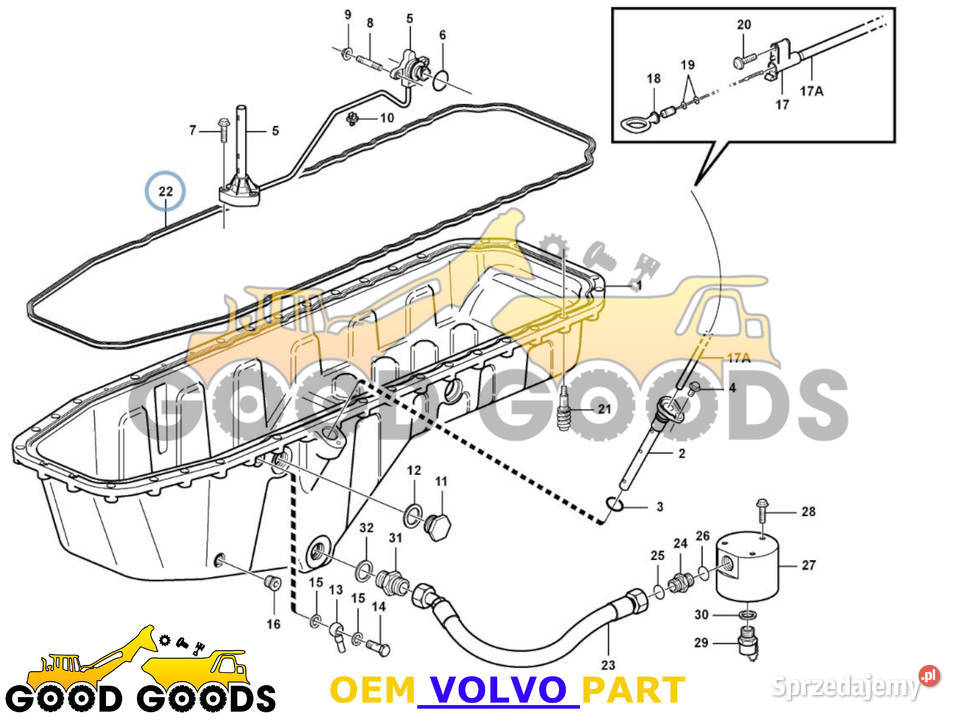 VOLVO USZCZELKA MISKI OLEJU 20532272 Władysławów sprzedam