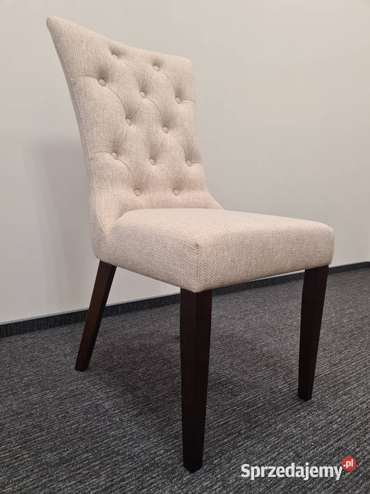 Krzesło tapicerowane materiałowe ANABELLE kolor beżowy