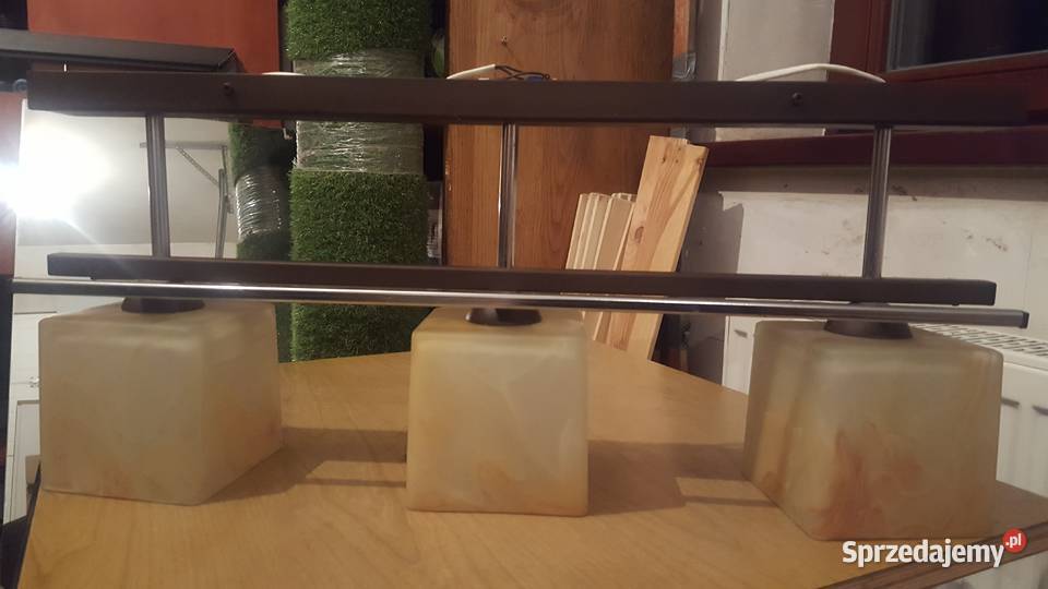 NOWA Nowoczesna lampa sufitowa 3punktowa szkło Lampy wiszące dolnośląskie Wrocław sprzedam