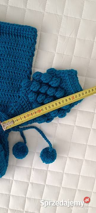 Sweterek niemowlaka rękodzieło bubbles pompony Szczecin