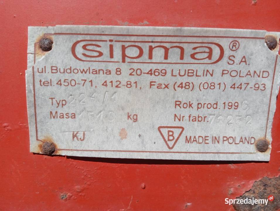 Prasa Sipma Z 2241 Sigma podlaskie Czyżew