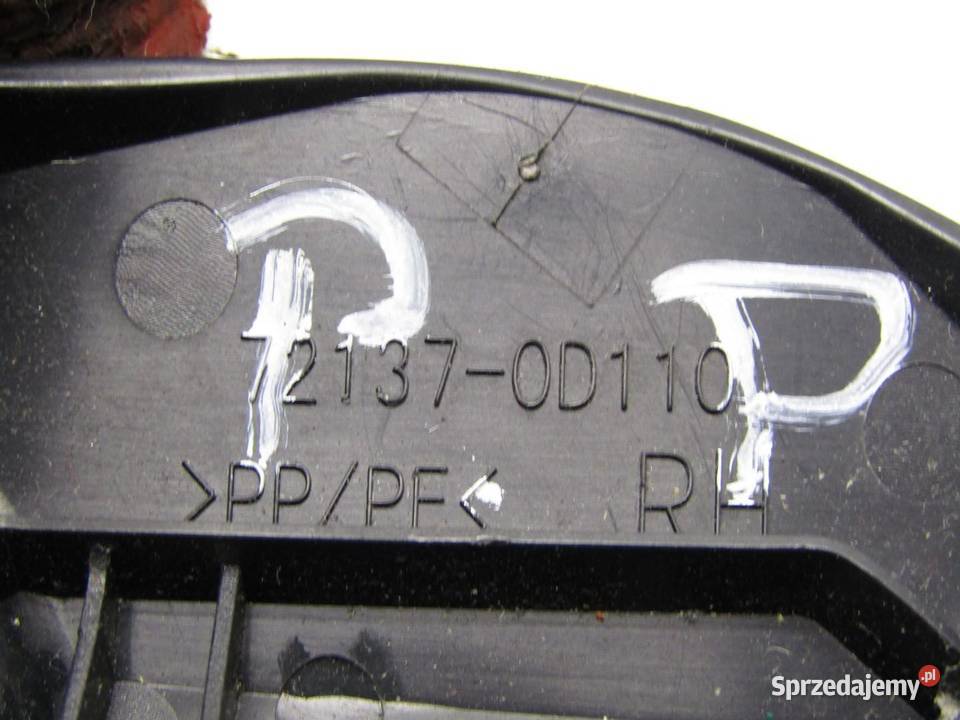 OSŁONA ZAŚLEPKA SZYNY FOTELA PRAWY PRZÓD TOYOTA osobowe