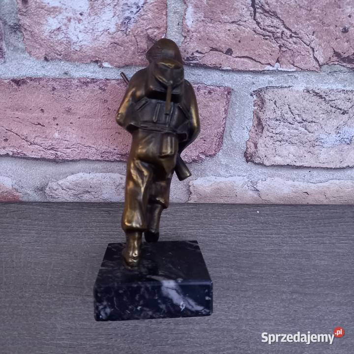 Mosiężna figurka żołnierz amerykański z Pozostałe