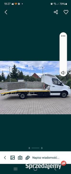 Mercedes Sprinter 907 319 CDI190 LAWETAS1 wł2021 elektryczne lusterka Ostrów Wielkopolski