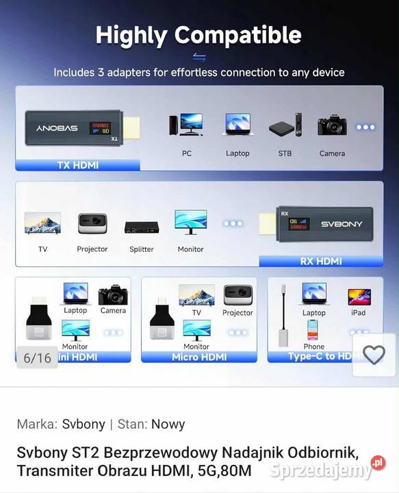 Transmiter obrazu hdmi Knurów