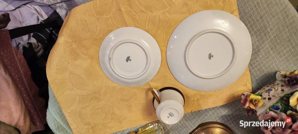 Duży zestaw śniadaniowy porcelana Bavaria kobalt Wrocław