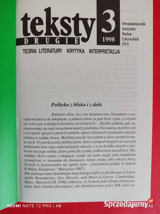 Teksty Drugie 3 51 1998 Władza słowa władza Popularnonaukowe Katowice