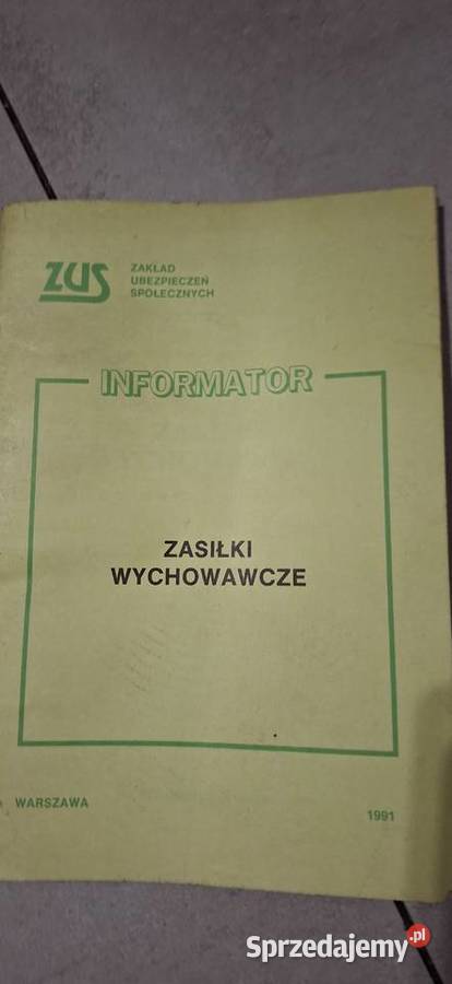 Zasiłki Wychowawcze ZUS 1991 1 wydanie niski Łęczyca