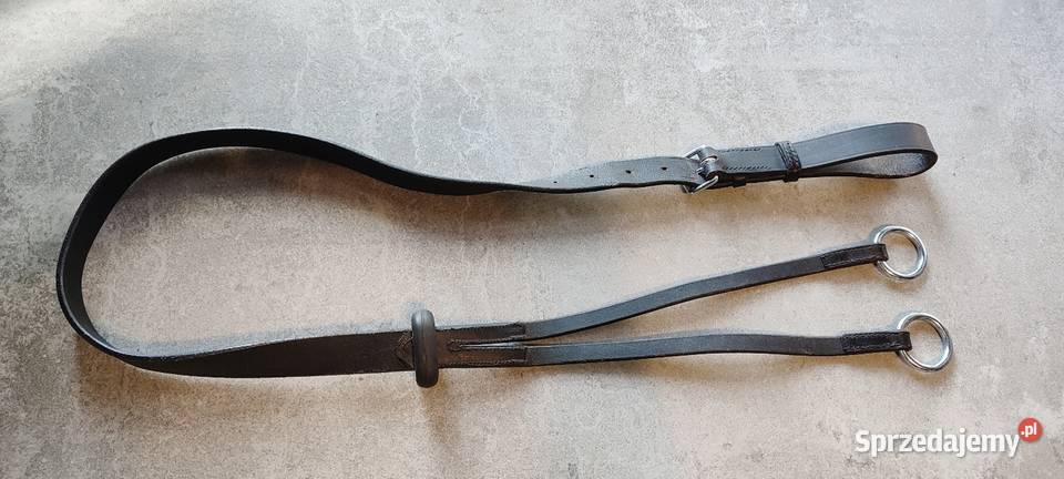 Wytok skórzany z gumowym kółkiem czarna skóra Dla koni Jasień sprzedam