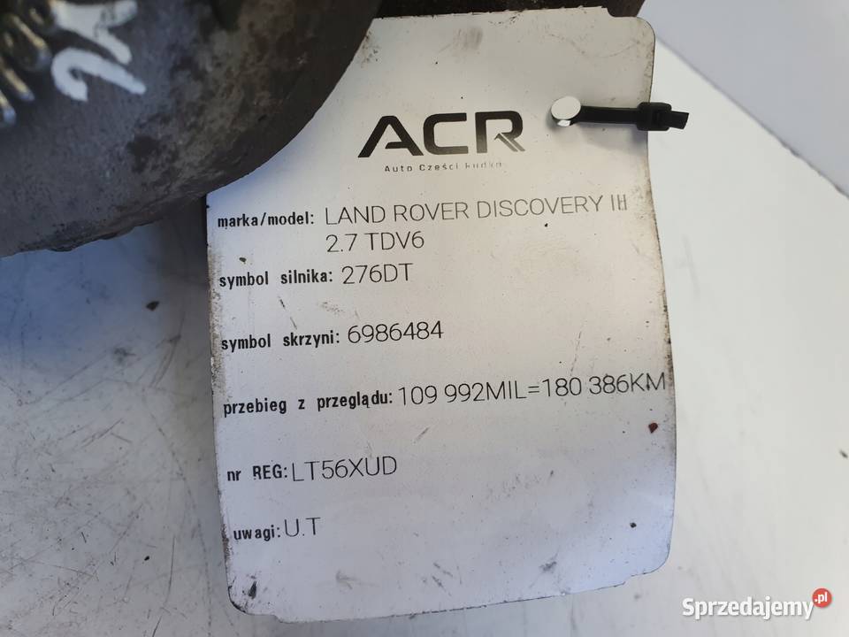 TURBOSPRĘŻARKA Land Rover Discovery III 27 TD V6 Chełm sprzedam