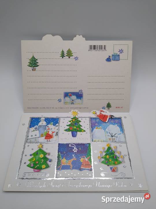 Kartka świąteczna Boże Narodzenie zestaw 2 Pan Gdańsk