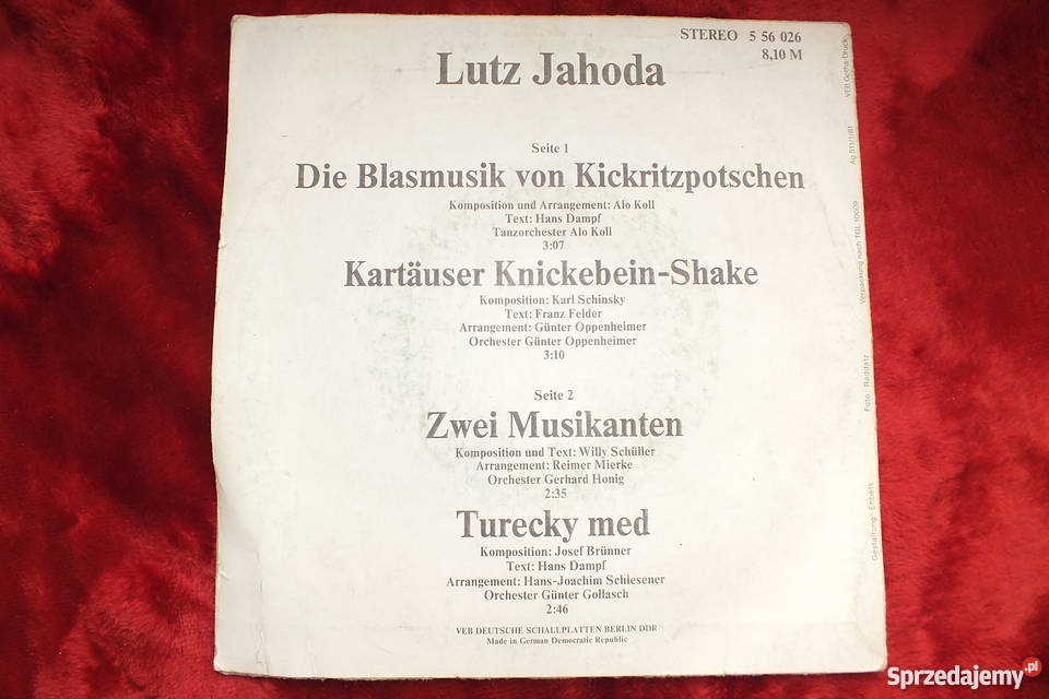 Płyta winylowa szelakowa Lutz Jahoda Hity 1 płyta Żary