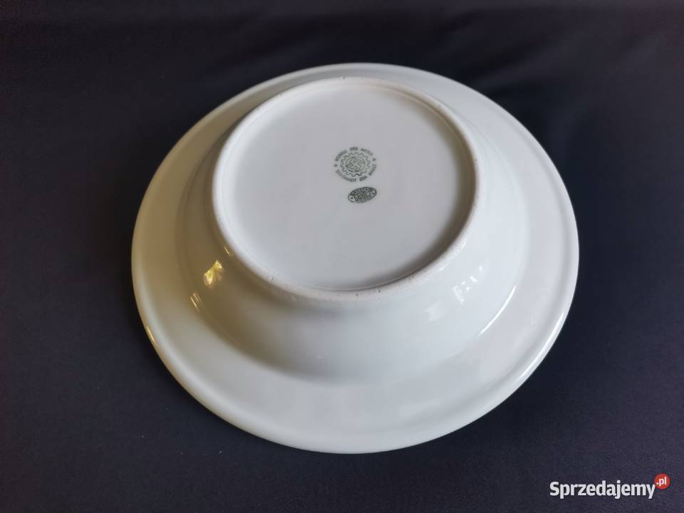 Stary głęboki talerz porcelana kantynowa III Siemianowice Śląskie