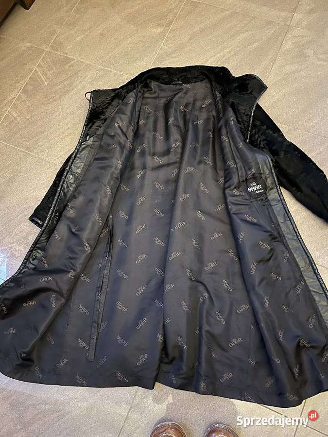 Czarne futro z karakuł saar 38 Bez wzoru Kurtki i płaszcze Łowęcin