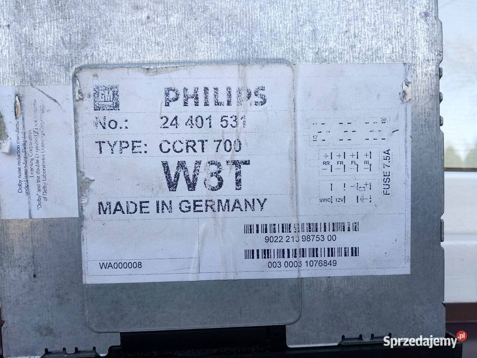Radio samochodowe Phillips Opel CCRT 700 Zafira łódzkie Sieradz