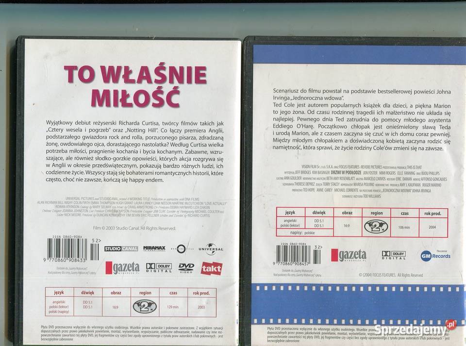 Drzwi w podłodze To właśnie miłość 2 Filmy DVD zachodniopomorskie sprzedam