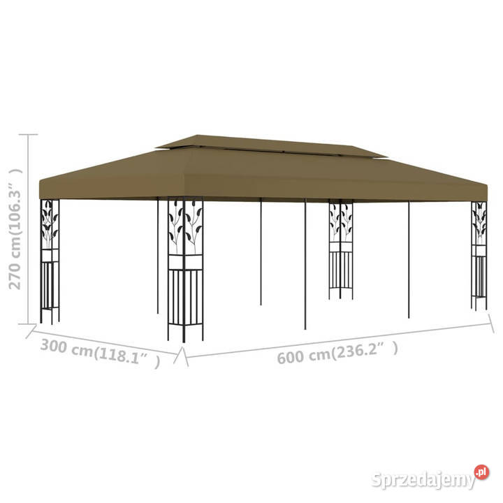 Altana 6 x 3 m taupe 180 gm WM312245 Warszawa