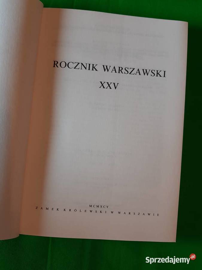 Rocznik Warszawski XXV Czasopisma mazowieckie Warszawa