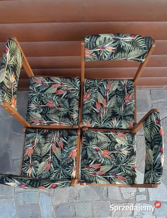 Świeżo odnowione krzesła PRL komplet 4 podkarpackie Rzeszów sprzedam