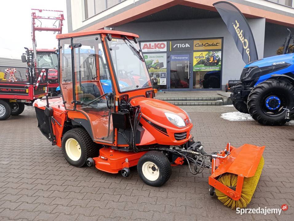 KUBOTA GR2100II 4x4 21KM Diesel Kabina Zamiatarka Zestaw Wspomaganie