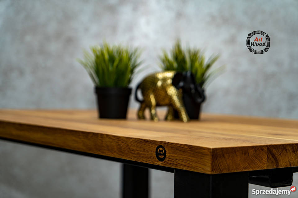 Stół loftowy 120x80 stół z blatem dębowym stół Nowy Sącz