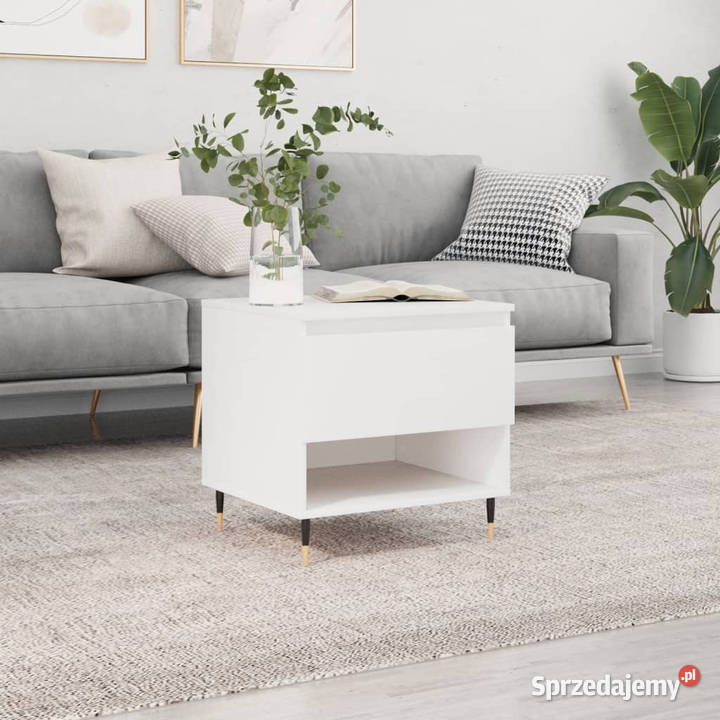 Stolik kawowy biały 50x46x50 materiał Warszawa sprzedam