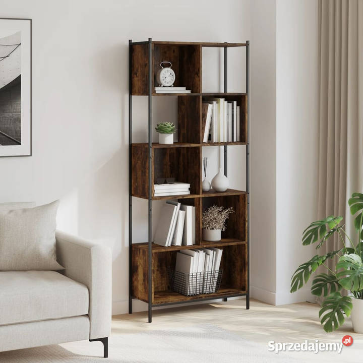 Regał przydymiony dąb 72x28x172 materiał Warszawa
