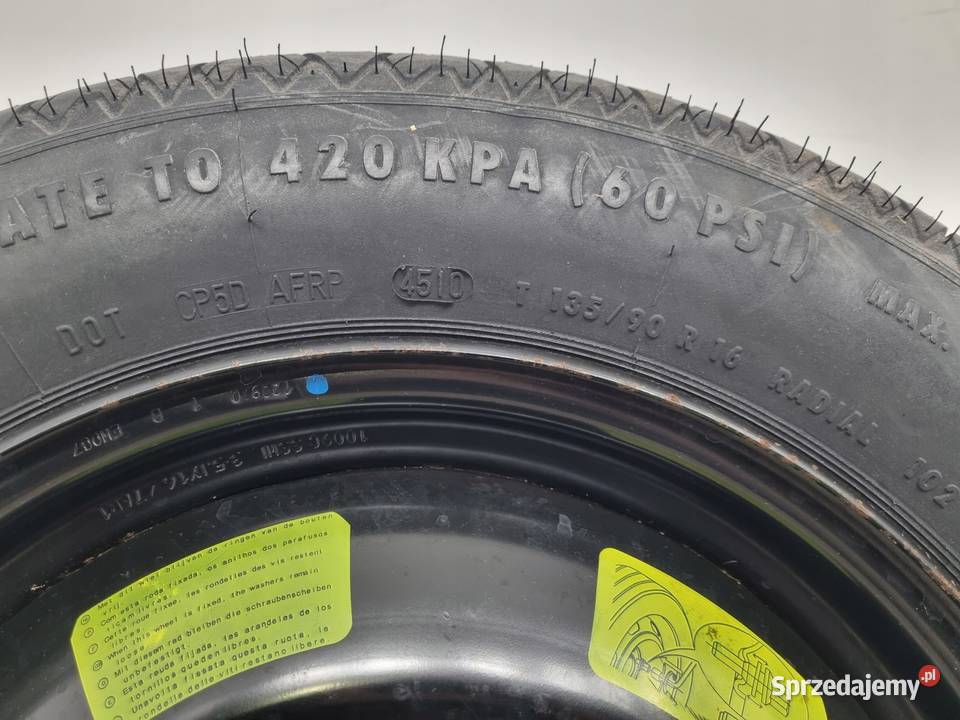 KOŁO DOJAZDOWE Peugeot 3008 5008 13590 R16 4x108