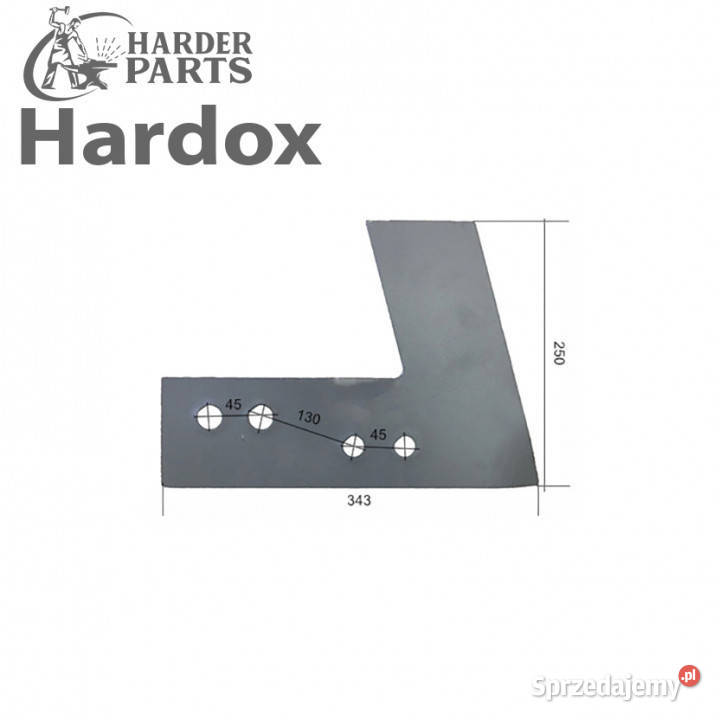 Krój płozowy HARDOX 073089L części do pługa Suwałki