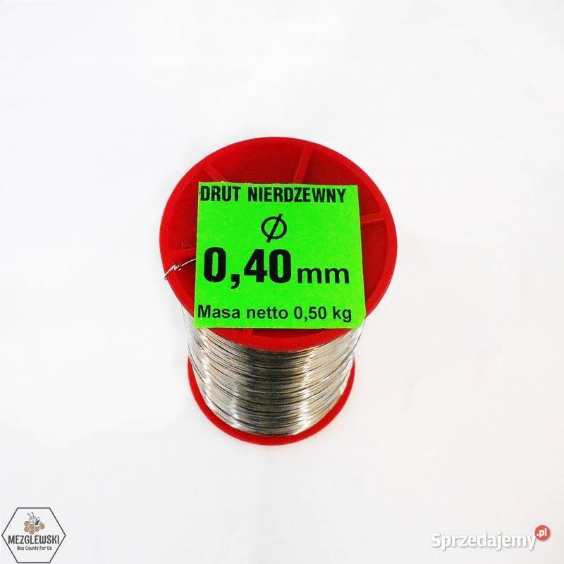 DRUT PSZCZELARSKI DO RAMEK 04MM 500G NIERDZEWNY Pszczelarstwo Posada Jaśliska