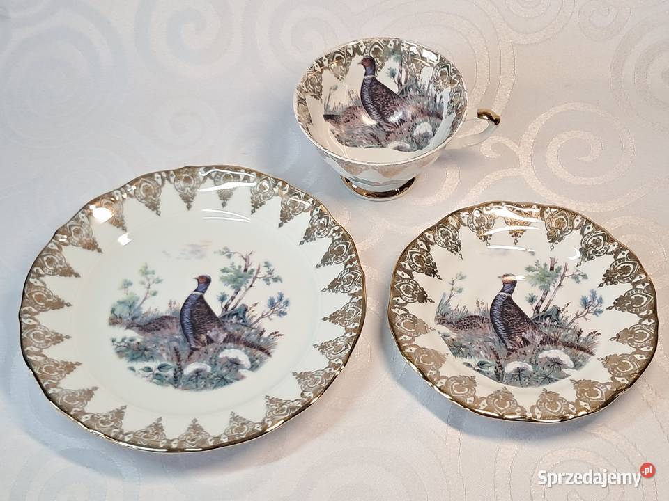 Filiżanka 2 talerzyki trio Royal Collection Strzelce Krajeńskie