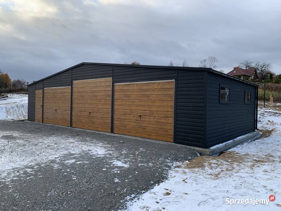 Garaż blaszany 12x6 konstrukcja profil PRODUCENT Sandomierz