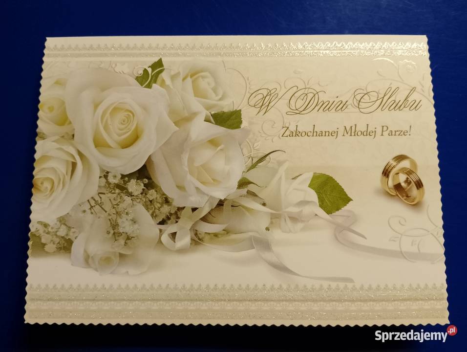 Kartka okolicznościowa z życzeniami W DNIU ŚLUBU wielkopolskie Oborniki