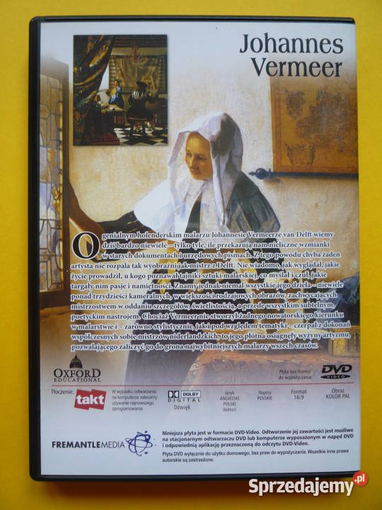 Johannes Vermeer NOWY Film DVD Wielka Kolekcja Szczecin