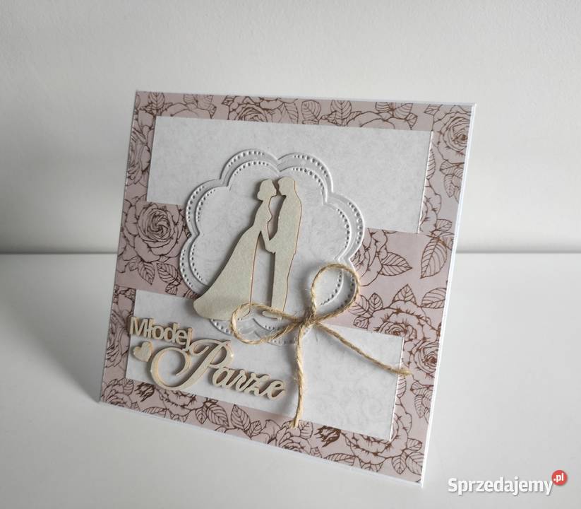 Kartka ręcznie robiona na Ślub Handmade 2 Łódź sprzedam