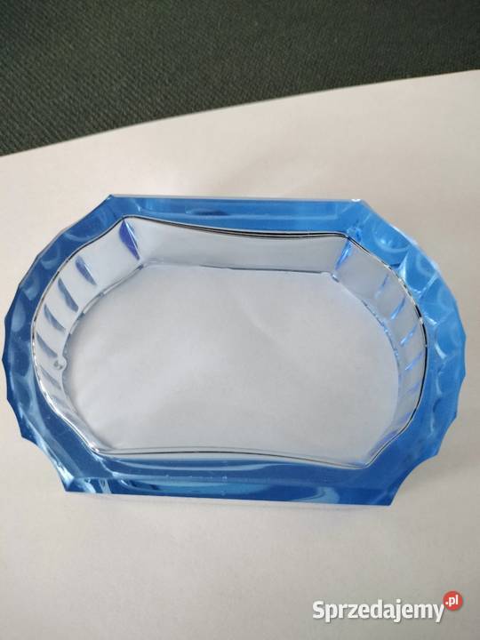 Szklane puzderko cukiernicaprzybornik prl zachodniopomorskie Choszczno