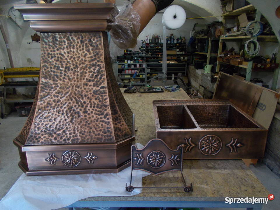 Okap kuchenny miedziany okap miedziany copper Akcesoria kuchenne Dzierżoniów