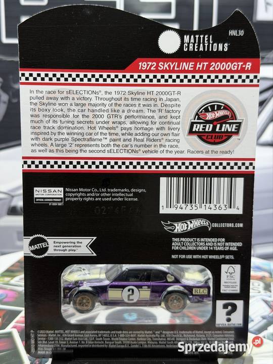 Hot Wheels RLC 1972 Skyline HT 2000GTR BOX 23