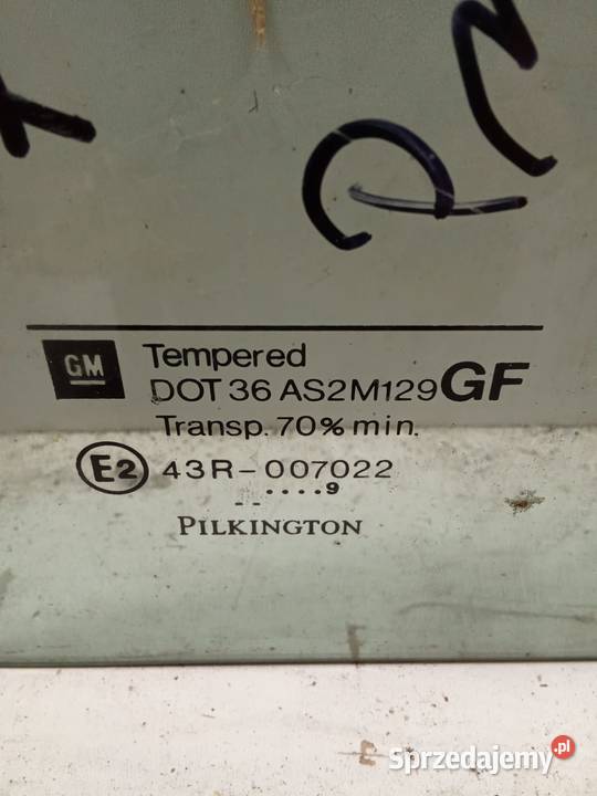 Szyba Trójkątna Prawa Tylna Opel Astra II 98 Boczne (drzwi)