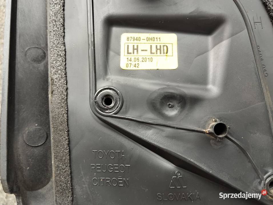 Lusterko lewe Citroen C1 Toyota Aygo Peugeot 107 Lusterka zewnętrzne