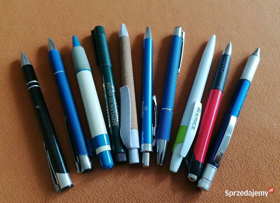 Zestaw długopisów używanych 10 sztuk
