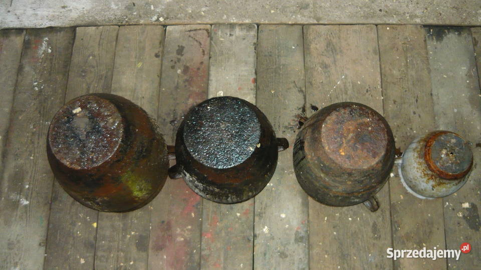 Stary żeliwny garnek żeliwny sagan garnki żeliwn Sokółka sprzedam
